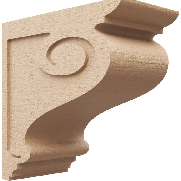 Ekena Millwork 11"W x 22"D x 22"H Classic Scroll Rough Cedar Woodgrain TimberThane Corbel, Primed Tan CORUR11X22X22SCRRCPR - main